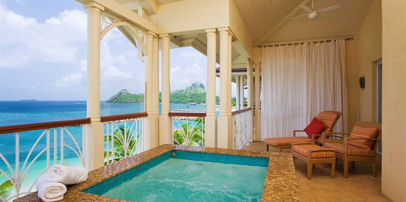 2 Bedroom Butler Beachfront Villa Suite - The Landings St. Lucia Pigeon Island Causeway, Rodney Bay